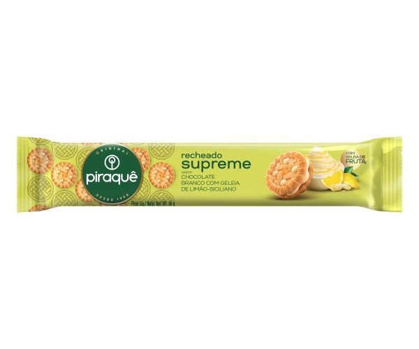 GALLETA RELLENA SUPREME CHOCOLATE BLANCO CON JELEA DE LIMÓN 80GRS (X30)